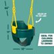 thumbnail image 3 of Cubo completo con respaldo alto de primera calidad de Swing Seat Squirrel Products, 3 of 7