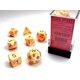 thumbnail image 2 of Juego de dados Chessex Festive Polyhedral Sunburst con 7 dados rojos, 2 of 4