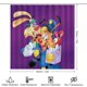 thumbnail image 2 of Bonkers-theme 4-Piece Shower Curtain Set with Rugs, Waterproof Bathroom Decor Set Includes Bath Mat, U-Shaped Rug, Toilet Lid Cover and Curtain with Hooks, 2 of 6