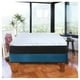 thumbnail image 1 of Cama Europea Zen Pro Colchon Resortes 1.5 Plaza Base Dividida Tela Azul Petroleo, 1 of 6