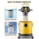 thumbnail image 2 of Aspiradora de cenizas inalámbrica para estufas de pellets, compatible con batería DEWALT de 20 V máx., con 2 filtros HEPA, potente succión, 15 litros y 4 ruedas, manguera de 96 cm para chimeneas de l, 2 of 3