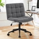 thumbnail image 1 of Silla de escritorio Furnimart de lino gris, giratoria, ajustable y con ruedas, 1 of 9