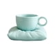 thumbnail image 2 of Taza De Café Con Asa Y Posavasos Para Decoración De Oficina En Casa, Color Azul Claro, 2 of 5