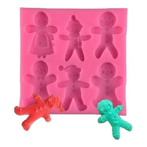 Genérico - Molde De Silicona Muñeco Molde Fondant Jengibre Navidad