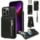 thumbnail image 1 of Stylish & Secure Wallet Case for iPhone 14/13/12/11 Pro Max/XR/XS Max/SE 2020 - RFID Credit Cards Holder, Zipper Leather Case With Wrist Strap & Handbag Case, 1 of 3