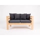 thumbnail image 1 of Sofa madera terraza 2 cuerpos + cojines, 1 of 3
