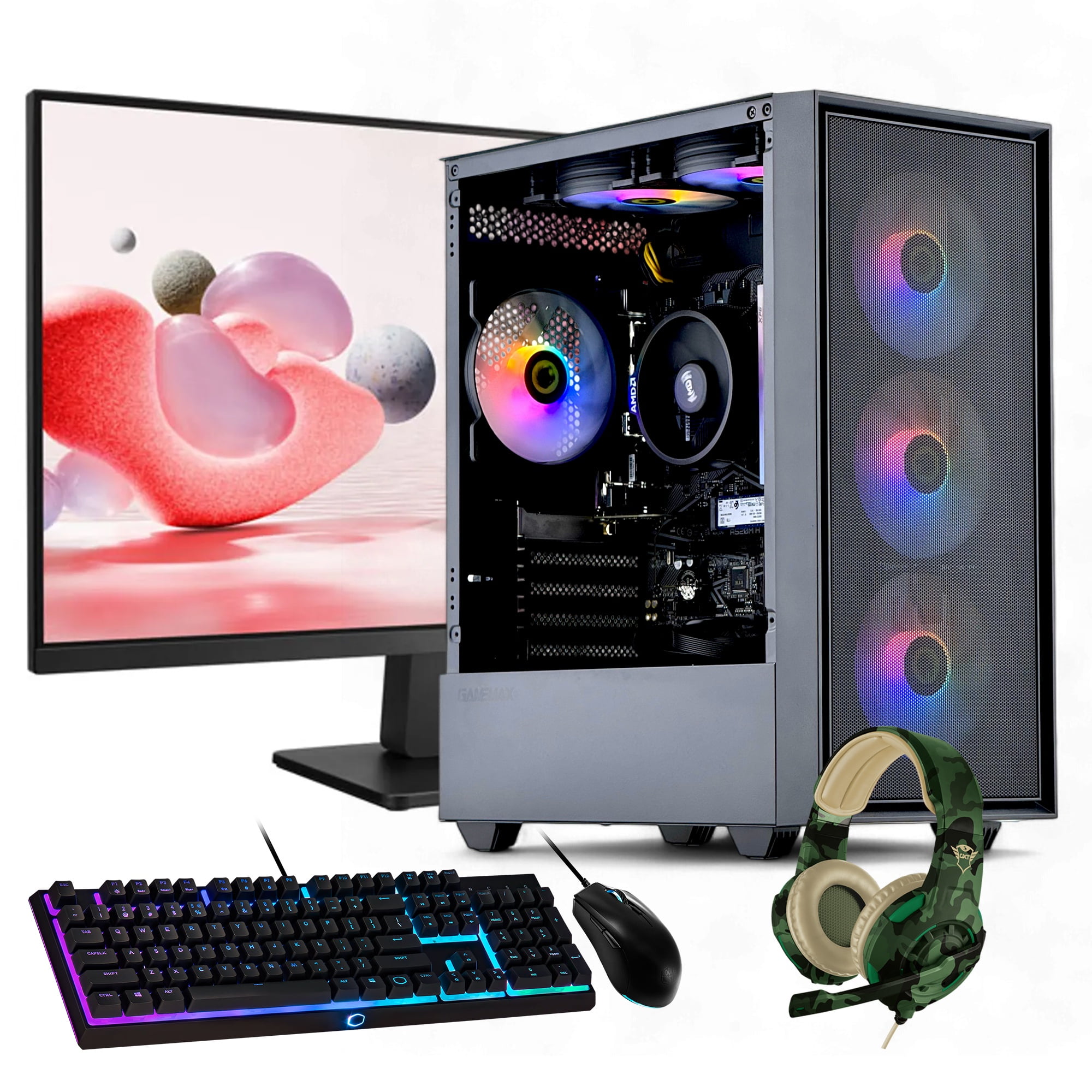 Hyperpc.cl - Pc Gamer + Monitor 24 + Perif: Amd Ryzen 7 5700g 16gb 1tb Vega 6xfan