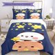 thumbnail image 1 of 3pcs Cute Panda & Star Cartoon Bedding Set - Includes 1 Duvet Cover & 2 Pillowcases, All-Season Polyester Fabric with Zip Closure, Machine Washable for Bedroom Decor, Dorm Decor|Playful Design|Zippere, 1 of 1