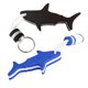 thumbnail image 4 of Llavero Flotante Con Forma De Pez, Llaveros Flotantes, Azul Y Negro, 2 Uds., 4 of 5