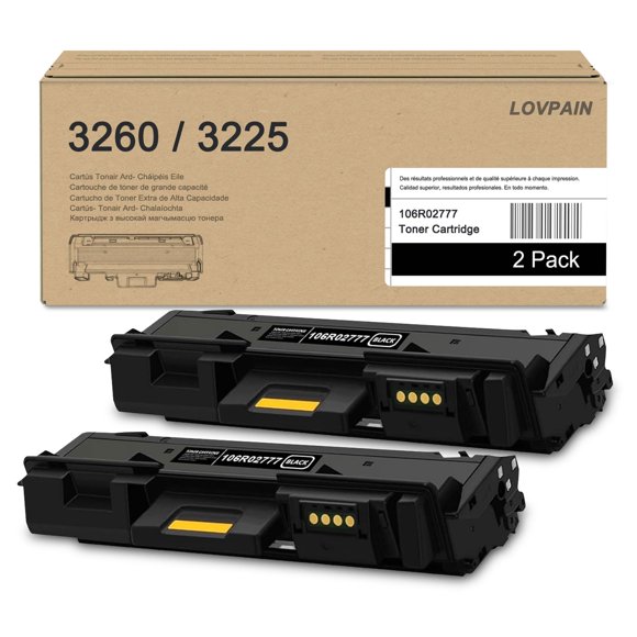 Tóner negro de alta capacidad LOVPAIN 106R02777 – Pack de 2