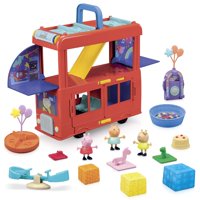 Set De Juego Autobús De Fiesta 2 En 1 Peppa Pig Con 3 Figuras Y 13 Accesorios