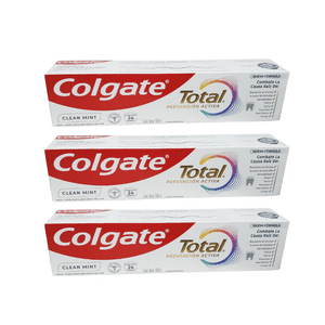 Pack 3 Colgate Total Clean Mint 150 Ml Protección Completa 24 Hrs