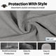 thumbnail image 4 of Protector de asiento de coche, toalla, armadura de asiento para Mustang Pony, gris, 4 of 8