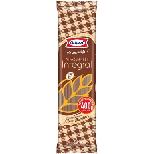 Fideo Pasta Integral Spaghetti N°5 Bolsa 400 g Carozzi