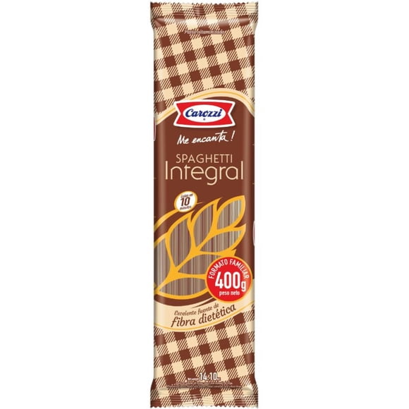 Fideo Pasta Integral Spaghetti N°5 Bolsa, 400 g