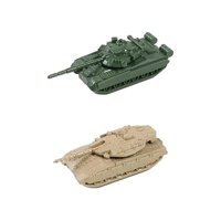 Magideal - 2 Piezas 1:144 Modelo De Tanque De Juguete Artesanía En Miniatura Rompecabezas Oruga Carro Para Mesa Escena Adultos Exhibición Mm1085
