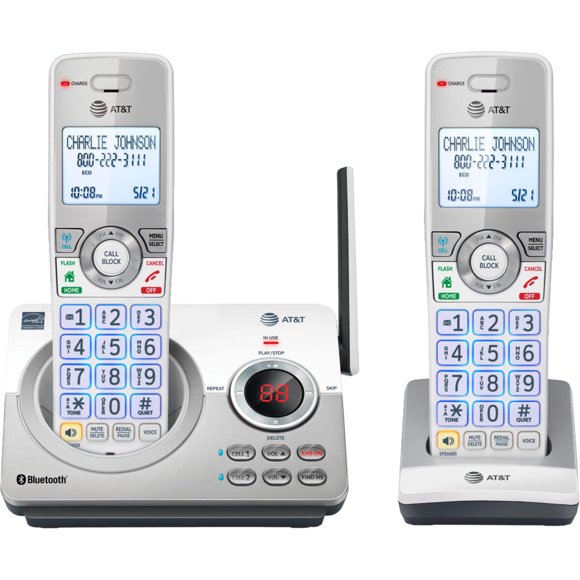 Teléfono AT&T DL72210, 2 teléfonos DECT 6.0, Bluetooth y contestador