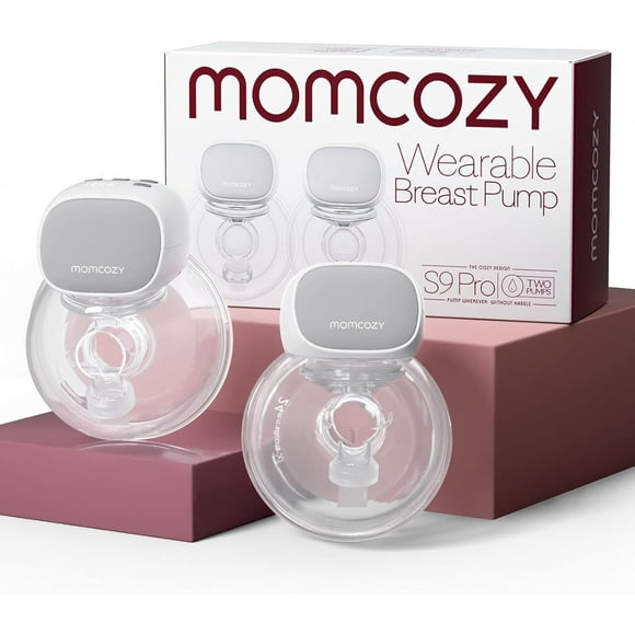 Momcozy S9 Pro Extractor De Leche Eléctrico, Manos Libres, Gris 24mm, 2 Unid