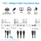 thumbnail image 3 of Brazo para monitor AVLT doble 17-43" con bandeja para laptop y dock USB-C, 3 of 7