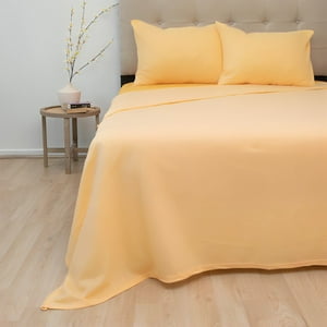 Sábanas De Polar Composé King 2.5 Plazas / Bicolor Amarillo – Doral