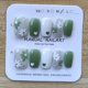 thumbnail image 1 of Uñas Press-On Adhesivas Postizas 10Pcs Ojo De Gato Diseño Flores Talla M, 1 of 6