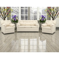 Muebles Altiro - Living Mateo 311 - Cuero Sintético Pu Beige