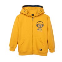 Pillin - Polerón Niño Estampado Con Cierre Y Gorro Mostaza