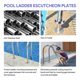thumbnail image 3 of Placas embellecedoras para escalera de piscina Blasoul de acero inoxidable, paquete de 4, 3 of 6