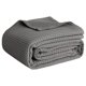 thumbnail image 1 of Manta de algodón 100% para cama - Manta de tejido waffle para verano, ligera y transpirable, suave manta tejida para primavera (gris oscuro, manta decorativa (127 x 152 cm)), 1 of 7