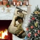 thumbnail image 1 of The Walking Dead Tema: Calcetines de Navidad, fino lino blanco para colgar en escaleras y chimenea, decoración navideña para el hogar, regalo de Navidad.54cm×38cm, 1 of 5