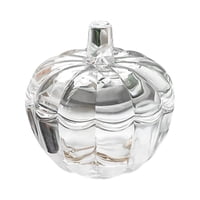 Magideal - Tarro De Calabaza De Cristal Para Halloween Con Tapa, Recipiente Para Dulces Y Aperitivos Para Decoración Del Hogar, Centros De Mesa De Acción De Grac