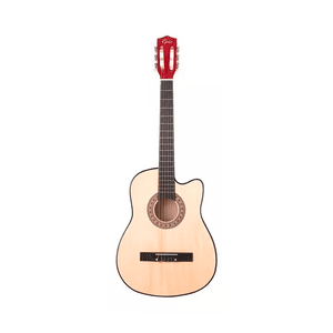 Guitarra Electroacústica 38 Pulgadas Con Funda Epic Cutaway Color Natural