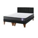 thumbnail image 2 of Cama Europea King + Respaldo Tubular Madera Negro, 2 of 6