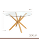 thumbnail image 5 of Comedor redondo de vidrio Cross 120cm + 5 Sillas Fresno de Madera - Natural, 5 of 8
