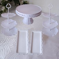 Ventitas Candy Bar - Set 5 Piezas Candy Bar (Porta Torta, Porta Cupcake, Bandeja)