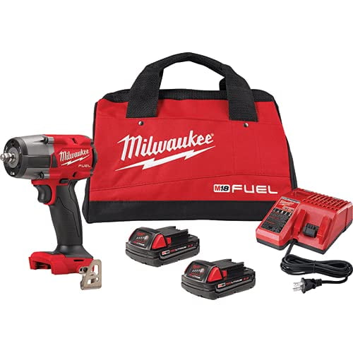 Llave De Impacto Milwaukee M18 Fuel Mid-torque 3/8 Con 2 Baterías