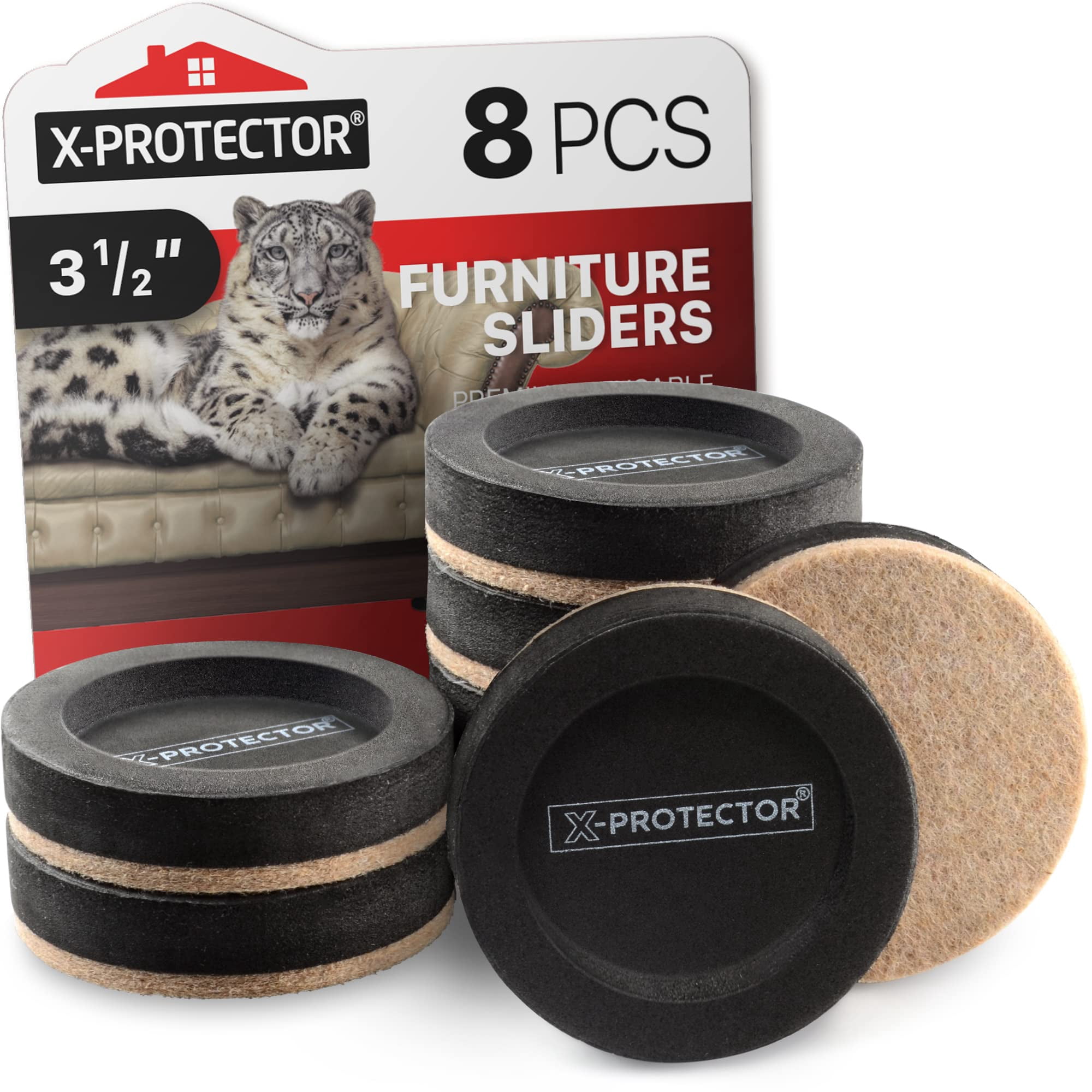 Furniture Sliders X-protector Para Pisos De Madera, 8 Unidades
