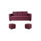 thumbnail image 1 of Sofa 2 Pouf Polaris Tela Burdeo, 1 of 3