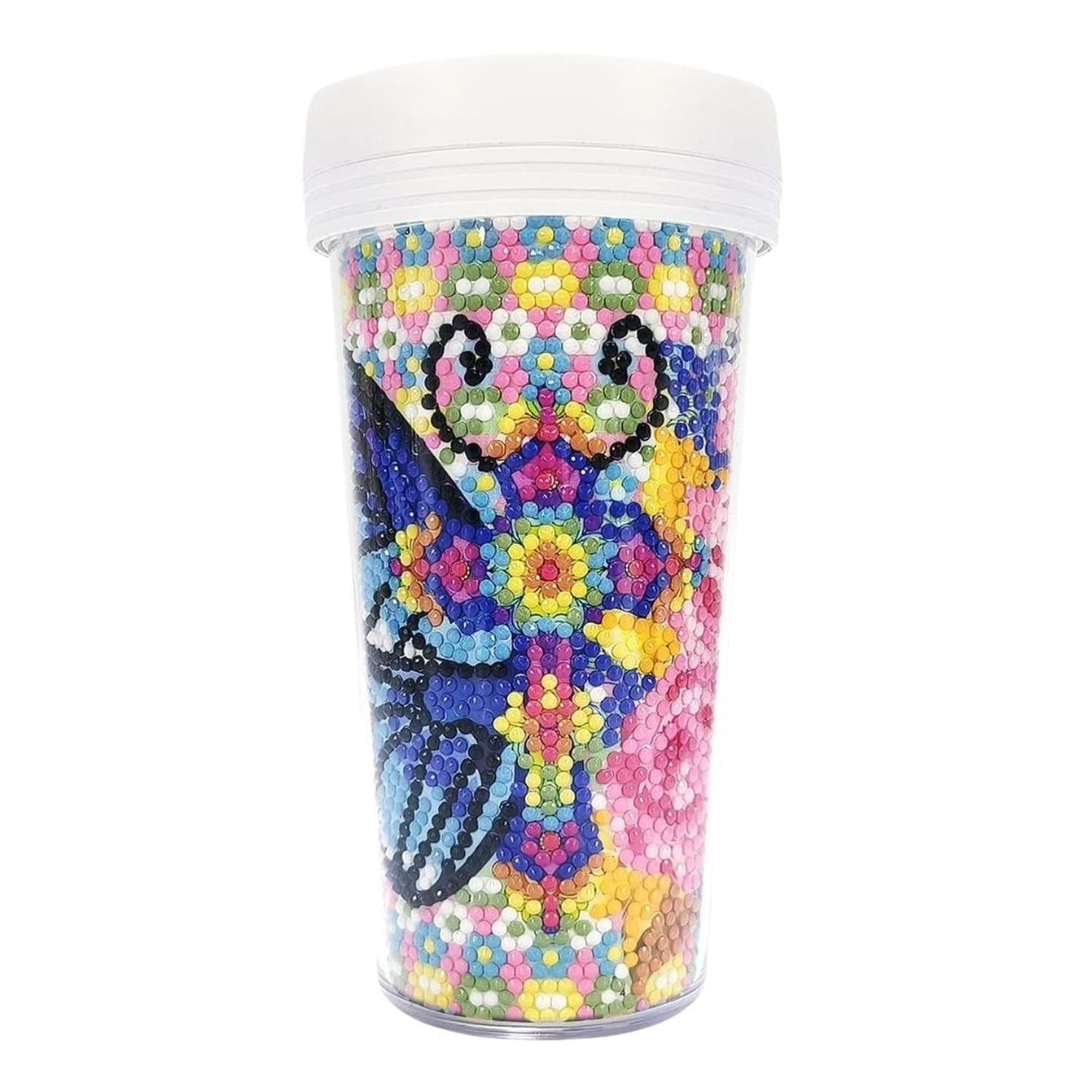 Papaya Project - Vaso Pintura Con Diamantes - Mariposa Azul