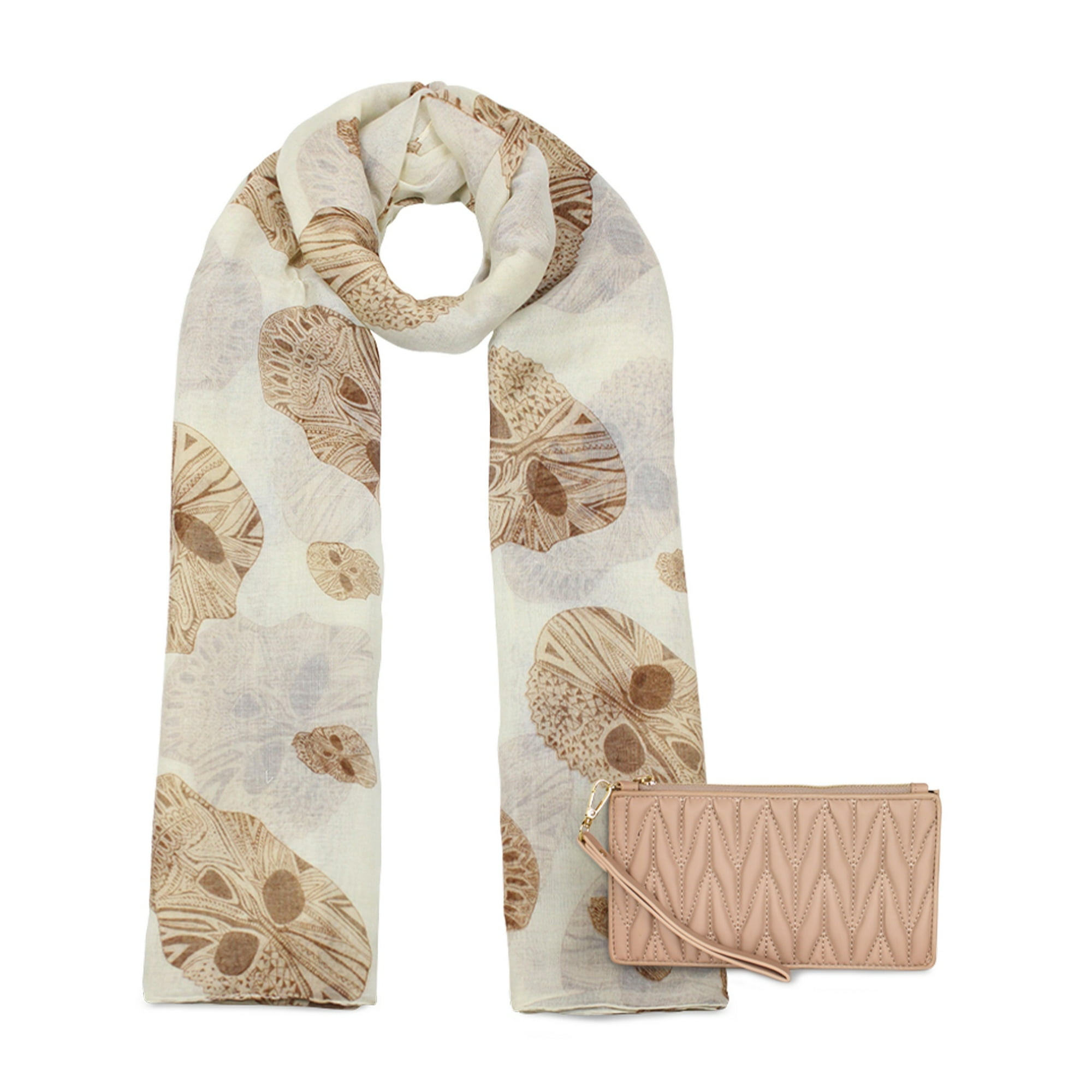 Kubayoff - Kenneth Cole - Pack Bufanda Omani Beige + Billetera Abella Nude