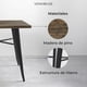 thumbnail image 2 of Juego De Comedor Tolix 4 Sillas Cuadrado 80cm Venhoouse Madera Oscura, 2 of 10