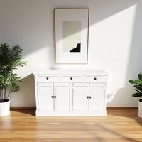 Arca Muebles - Buffet De Madera Cerrado Ethan 150X40X90 Color Blanco