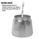 thumbnail image 3 of Cafetera Italiana 12 Tazas 600ml Aluminio, 3 of 4