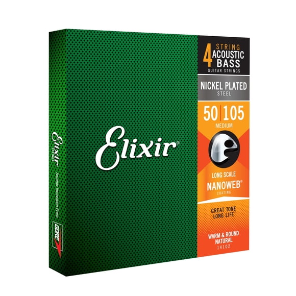 Elixir para cuerdas de bajo, acero niquelado con revestimiento NANOWEB