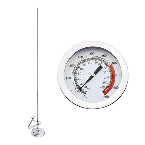 Magideal - Termómetro Para Freír Inoxidable, Termómetros Para Horno Sonda De Cocción Termómetro Dial Termómetro Termómetro Para Alimentos, Para