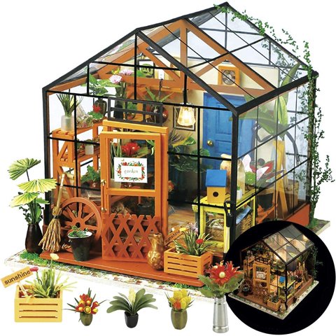 Kit De Casa En Miniatura Rolife Greenhouse Cathy'S Con Muebles