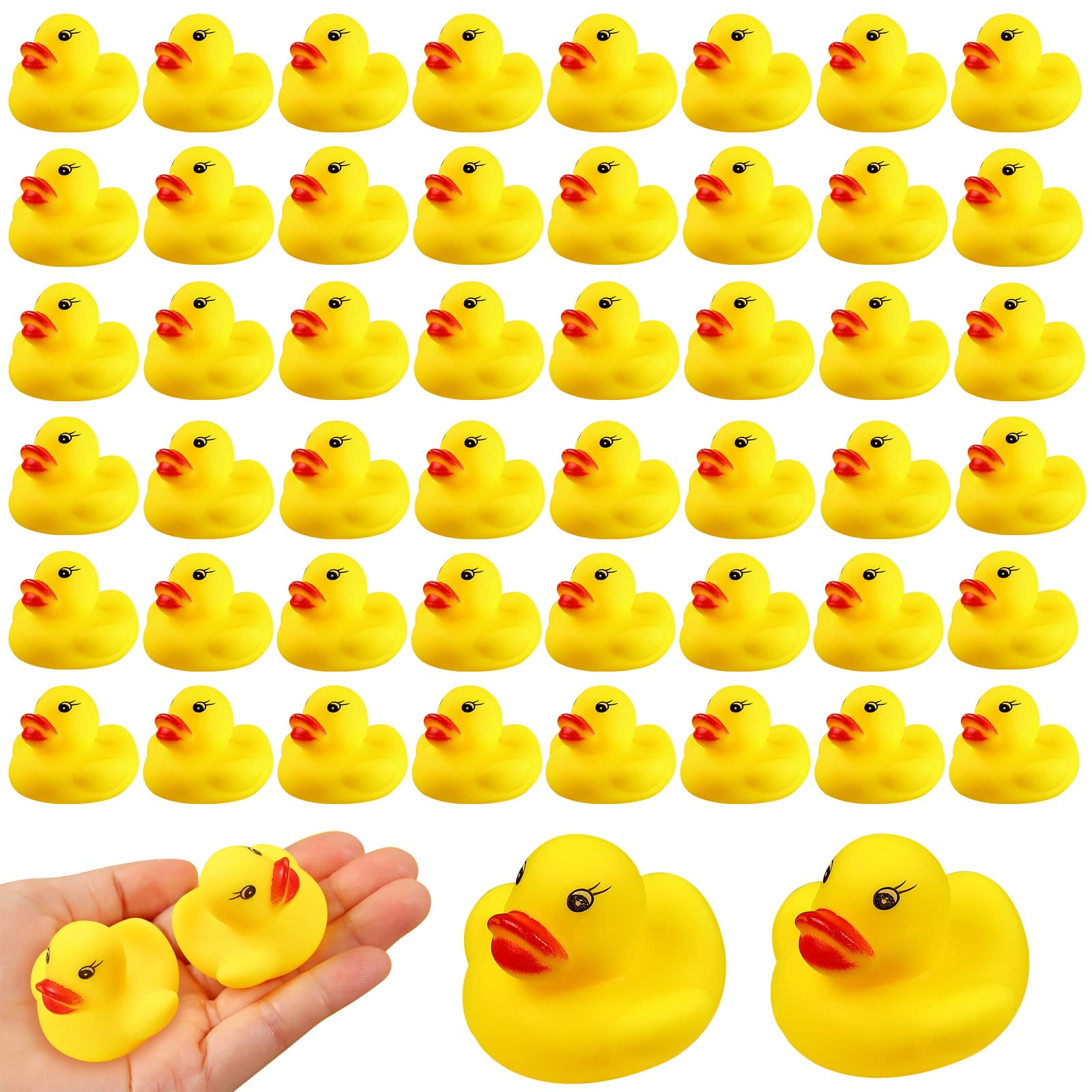 Juguetes De Baño Con Forma De Pato De Goma Louhua, 50 Unidades, Minipatos Para Niños