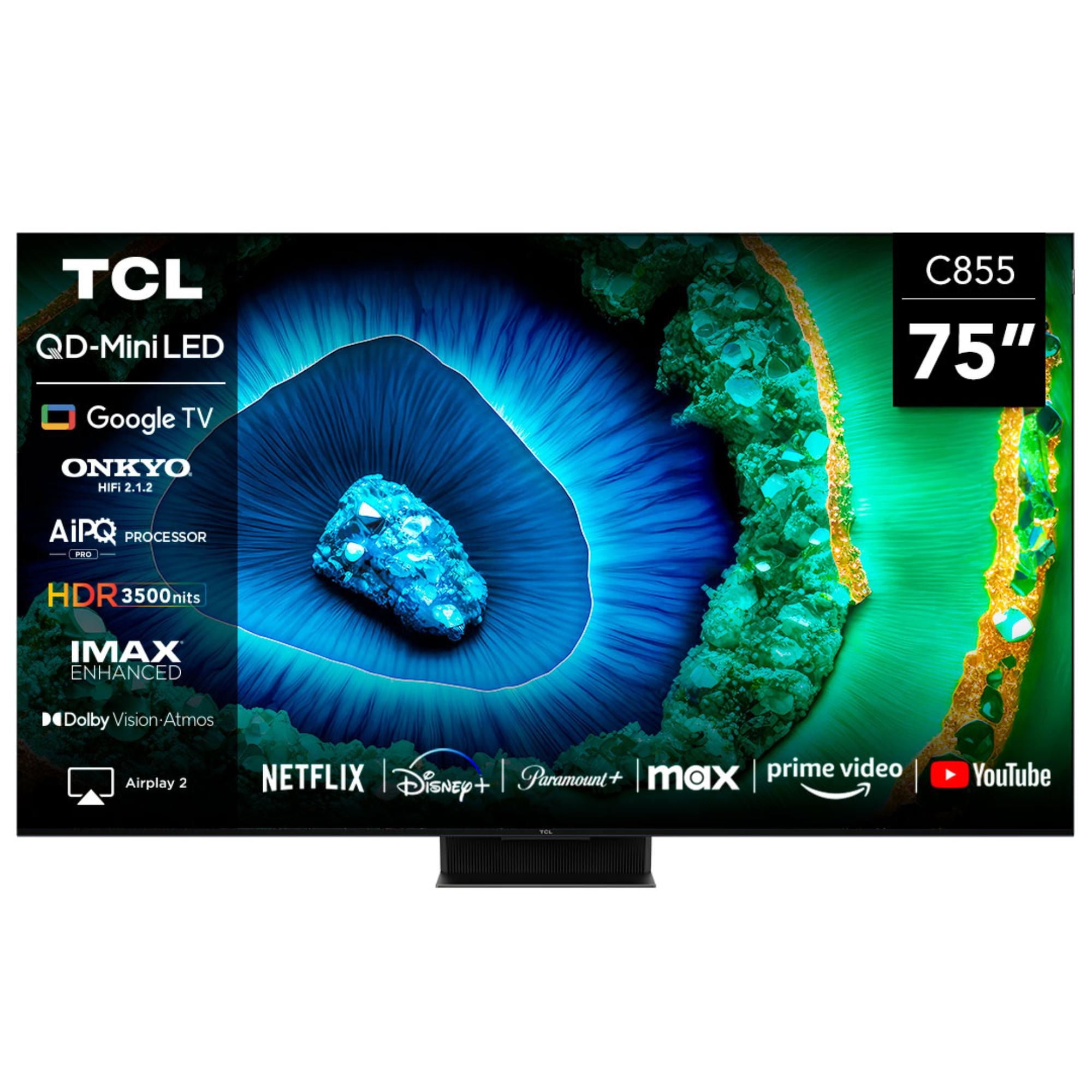 Televisor 75"" Miniled 4K Uhd 75C855 Smart Tv Tcl