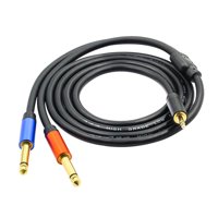 Magideal - Adaptador De Cable De Audio De 6 35 A 3 5 De 100 Cm Cable Dual Accesorios Cable De Audio De Extensión Estéreo Cable De Cable De 1 4 A