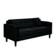 thumbnail image 2 of Sofa New Retro 3c + 2 Pouf Felpa 00 Negro, 2 of 6